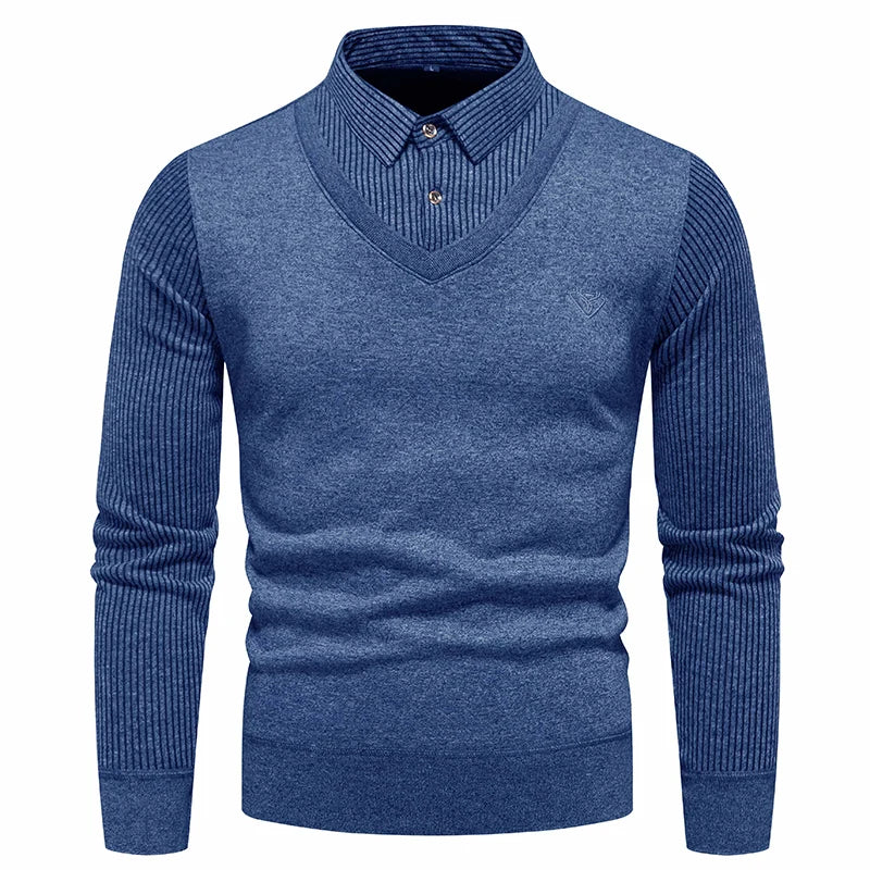 Jesper – Bequemer Slim-Fit Pullover aus zwei Teilen