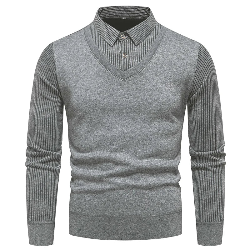 Jesper – Bequemer Slim-Fit Pullover aus zwei Teilen