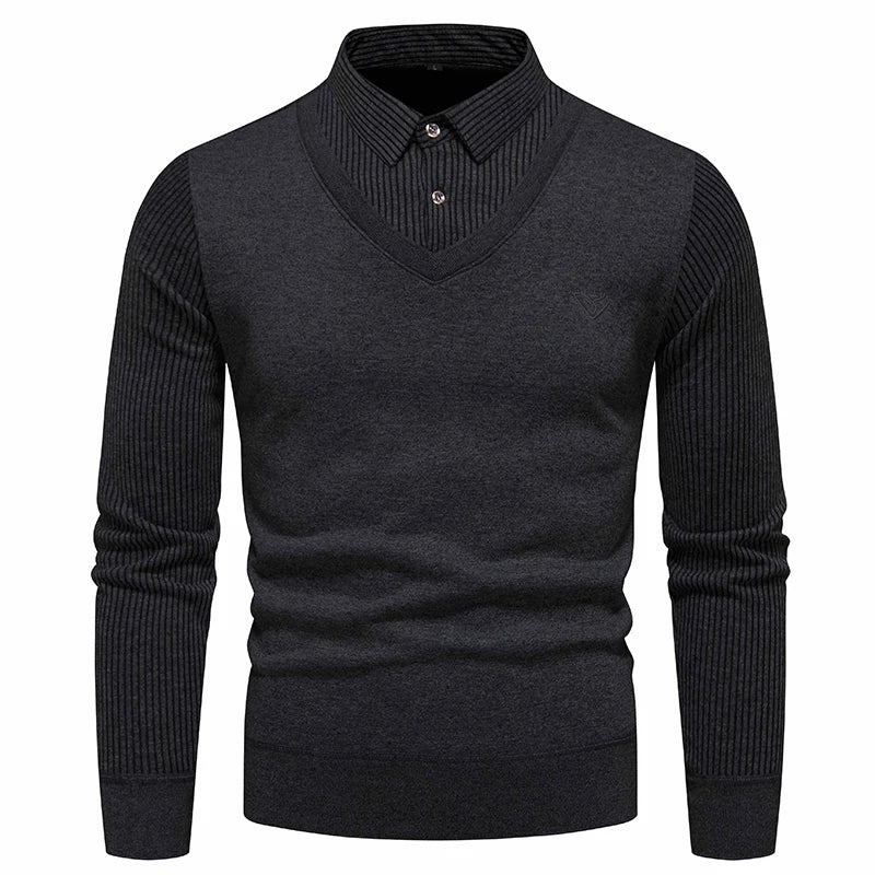 Jesper – Bequemer Slim-Fit Pullover aus zwei Teilen