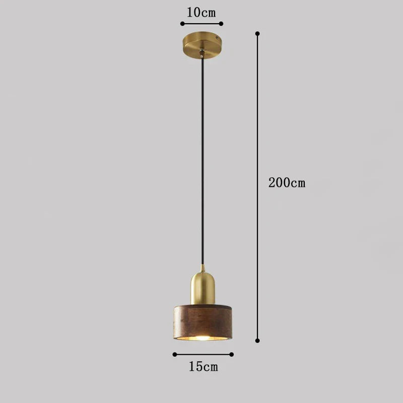 NordicLuxe Pendelleuchte – Elegante Holzbeleuchtung in Walnuss für eine Gemütliche Atmosphäre
