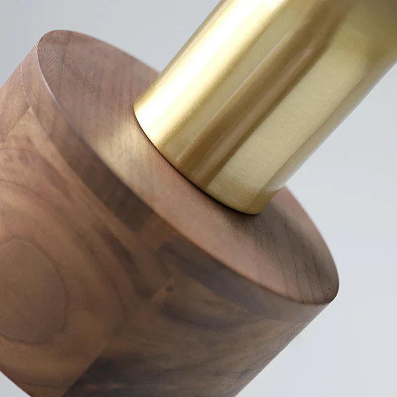 NordicLuxe Pendelleuchte – Elegante Holzbeleuchtung in Walnuss für eine Gemütliche Atmosphäre