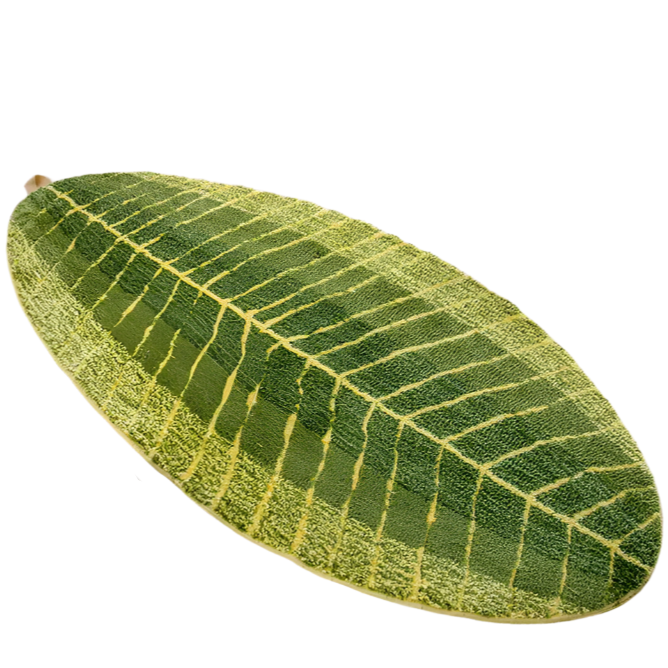 LeafLuxe - Ovale Fußmatte Naturinspirierter Teppich