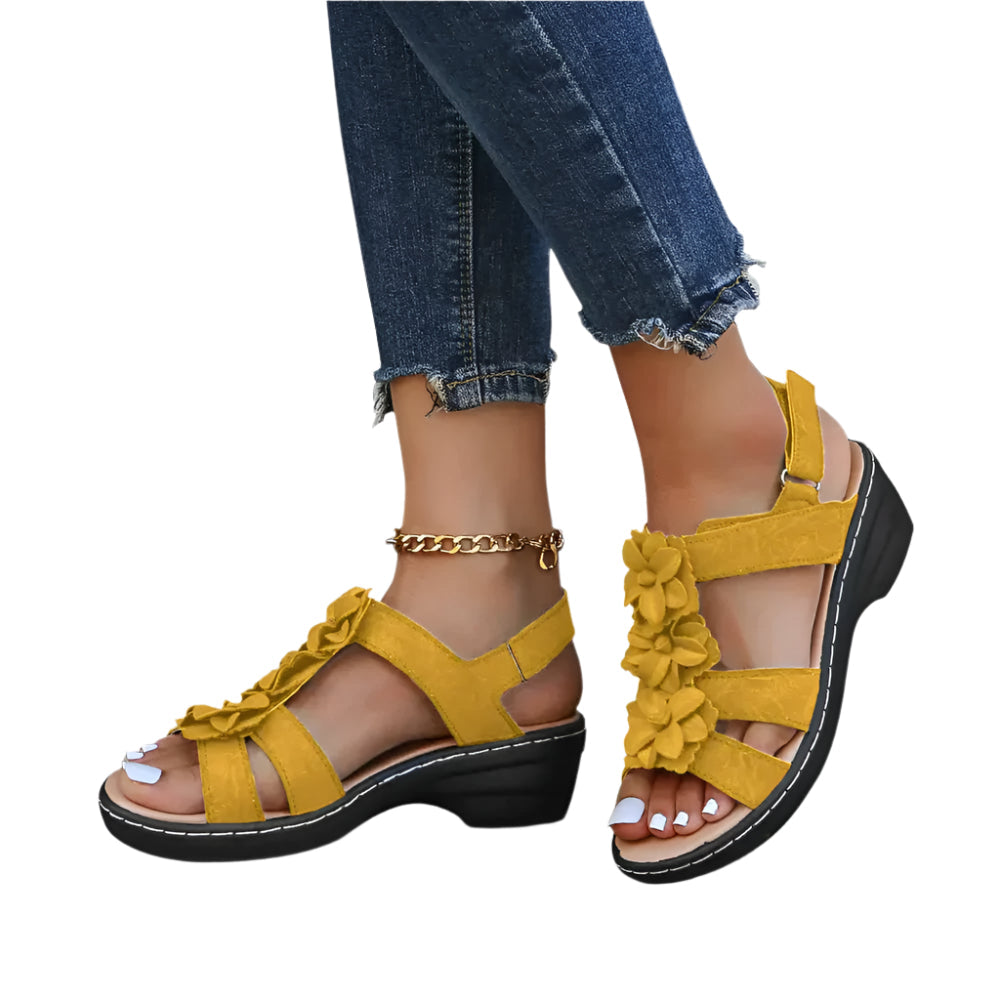 Freja Gepolsterte Ausrichtungs-Slipper – Stützende Keilform-Sandalen