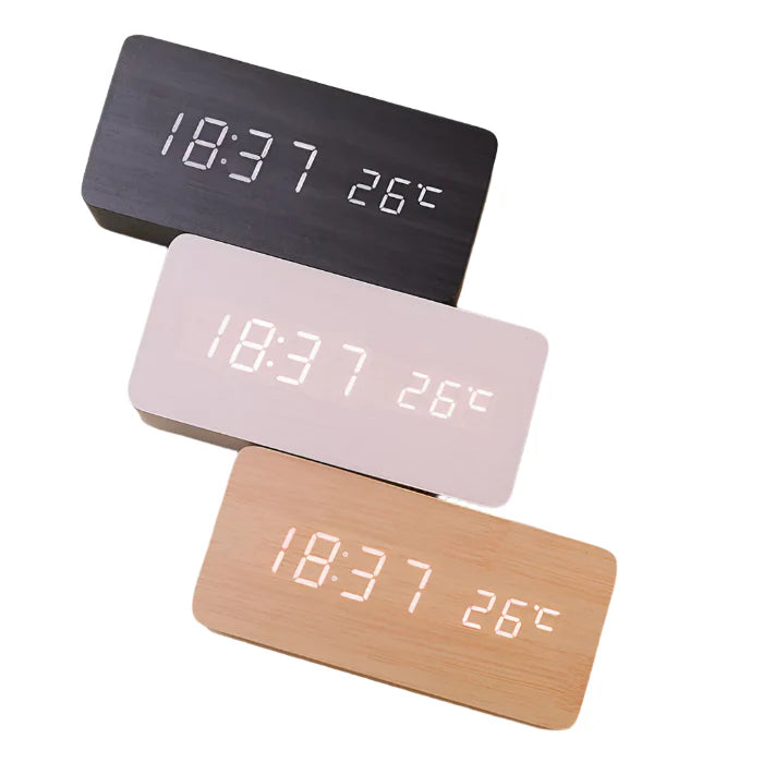 SmartGlow Bluetooth-geste gesteuertes LED-Wecker aus Holz