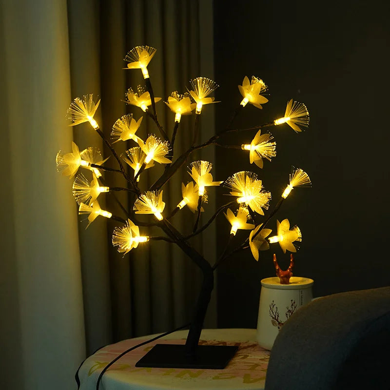 RoseLys Stehlampe mit faseroptischem Rosendesign – Magische Lichtdekoration für das Zuhause