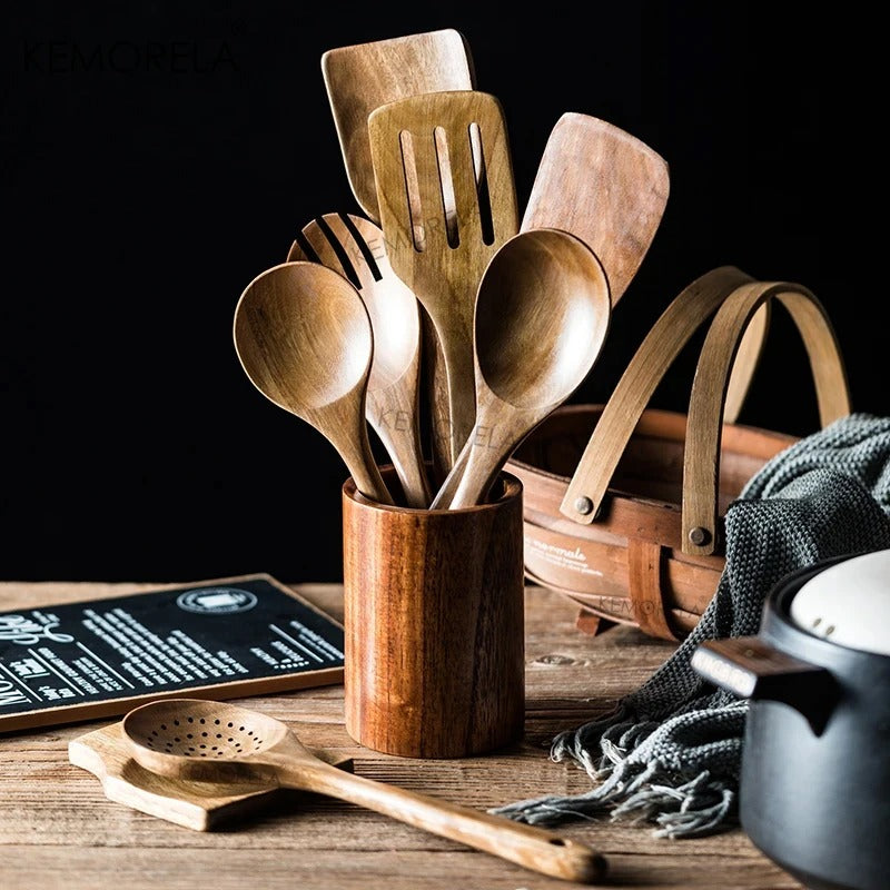 EcoWood – Premium Holz Küchenutensilien Set