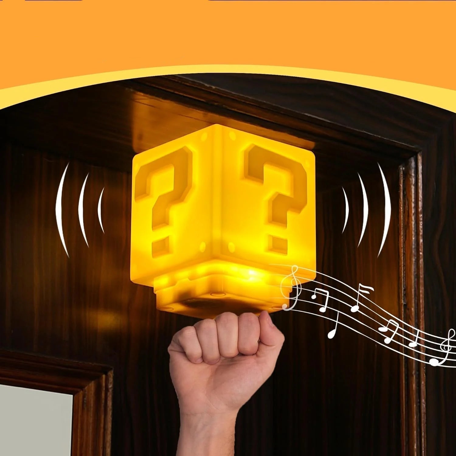 Power-Up Block Nachtlampe - Super Mario-inspirierte Spieldekoration