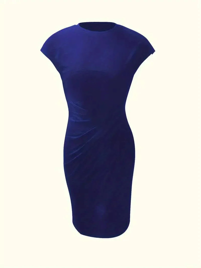 Emilia Kleine Kleid mit Rundhalsausschnitt – Elegante und Zeitlose Passform