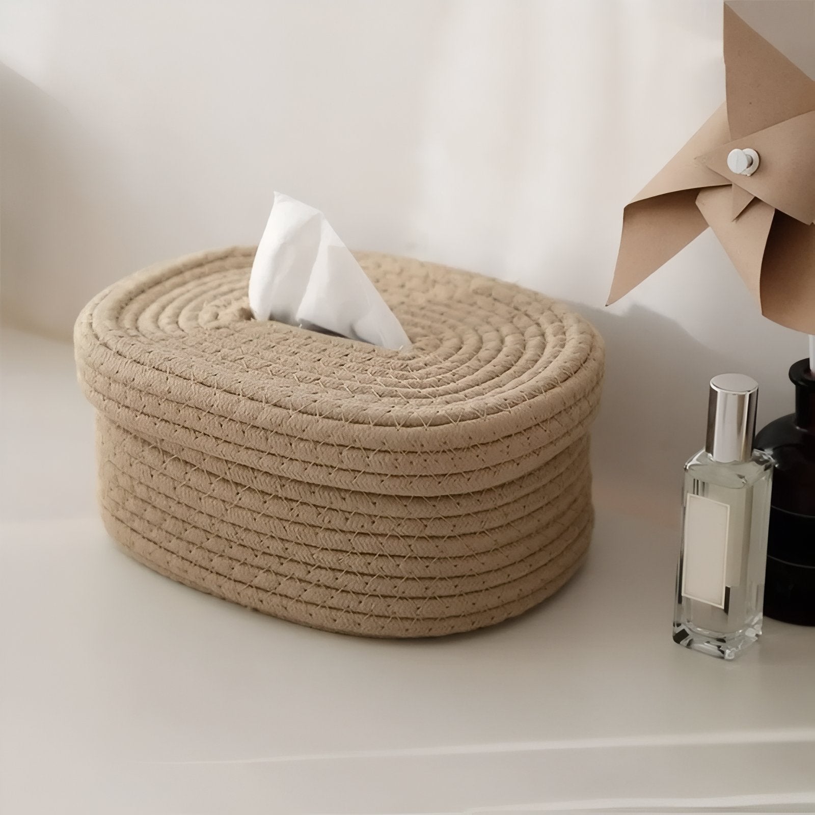 TissuElegance - Ovales Kissenbezug aus Tissue mit stilvollem Design