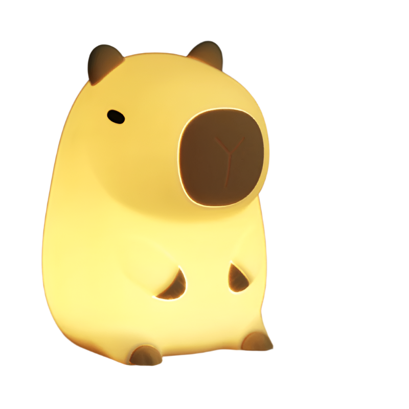 CappyGlow - Weiche Nachtlampe mit Capybara-Thema
