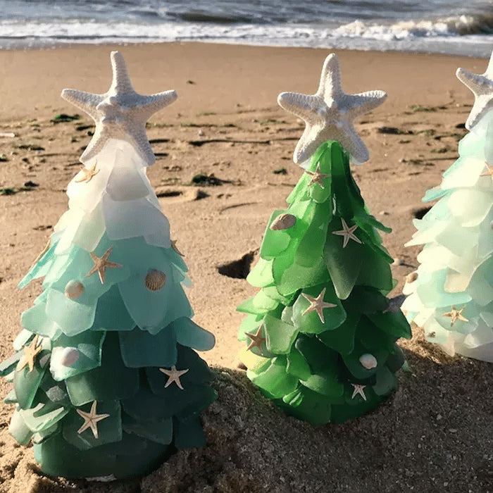 Meeresruhe: Einzigartiger handgefertigter Glas-Weihnachtsbaum