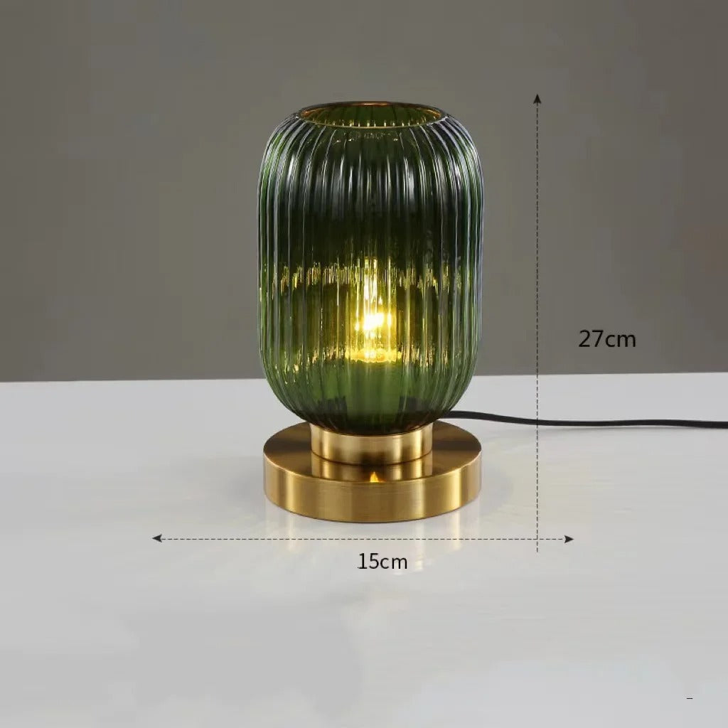 AuraGlow Elegante Tischlampe – Rippendesign mit Stimmungsbeleuchtung