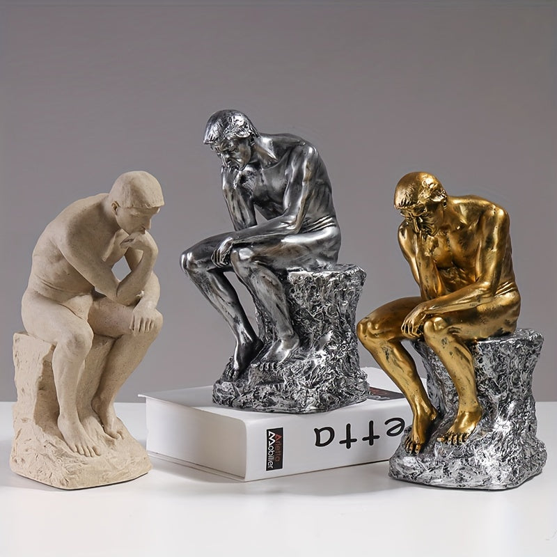DerDenker - Sitzende metallische Skulptur