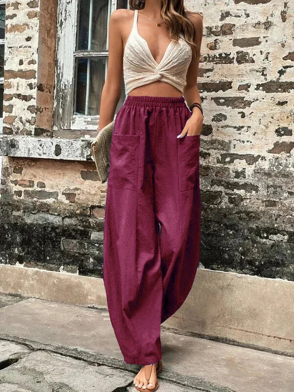 Paulette - Loungebuxen mit weitem Bein für Frauen