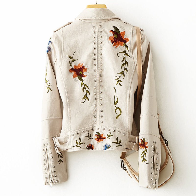 Flora Lederjacke mit Nieten