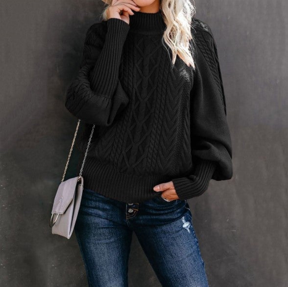 Ria Varm Rollkragenpullover mit lockeren Ärmeln