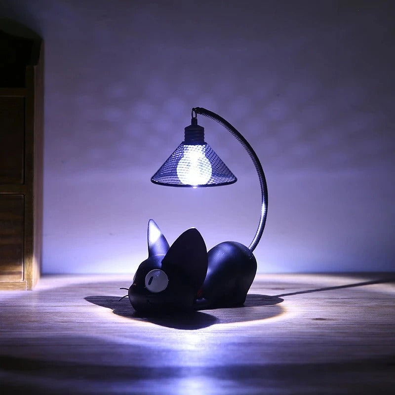 LumiPaws – Hübsche schwarze Katzenlampe mit flexiblem Rücklicht