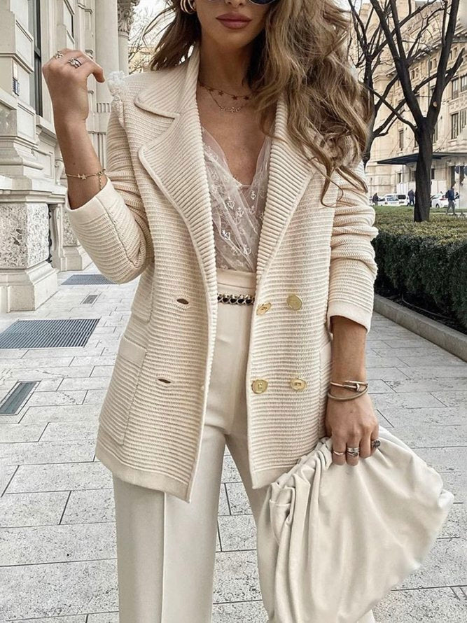 Luxuriöse Blazer-Strickjacke