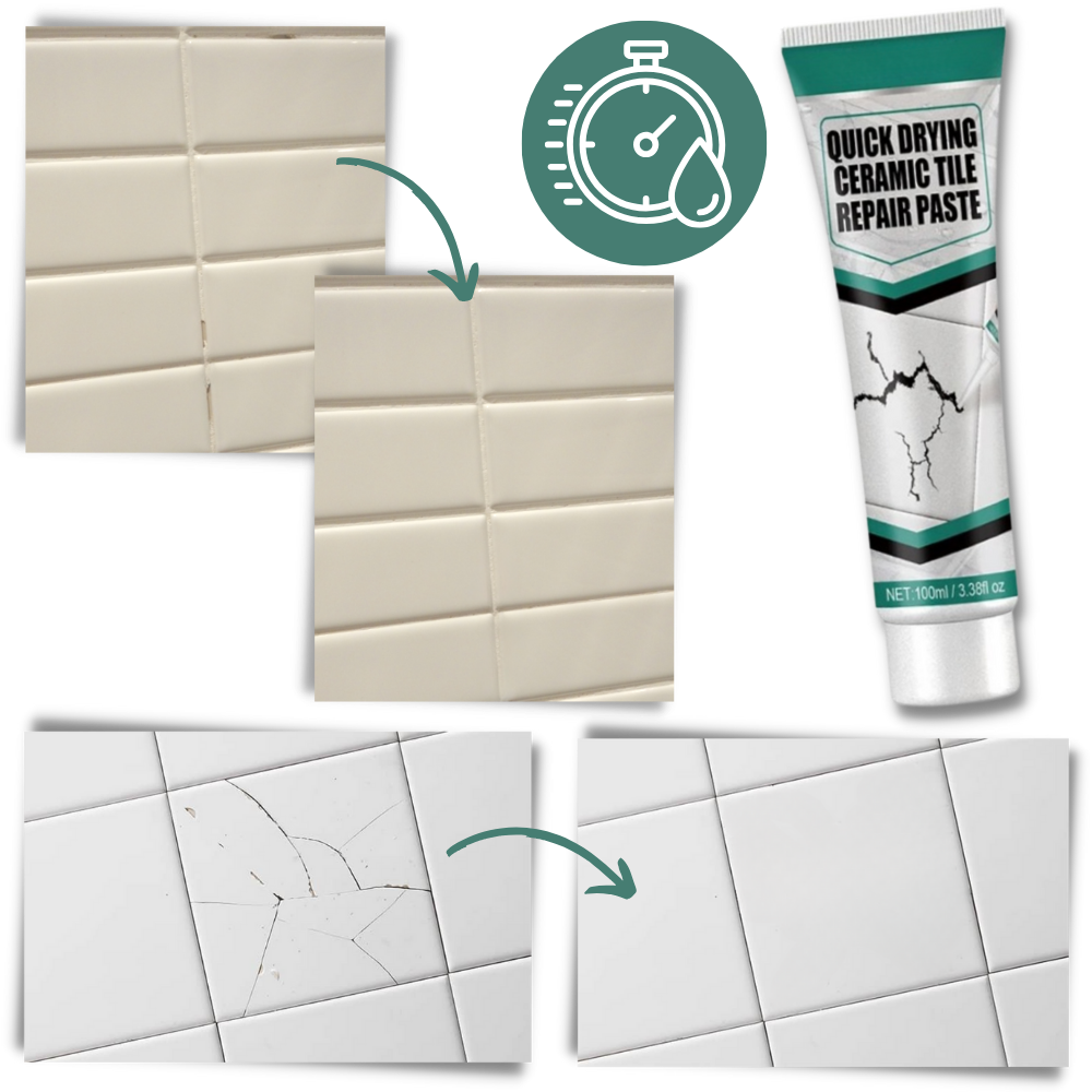 TileFix - Schnell trocknendes keramisches Fliesenreparaturset