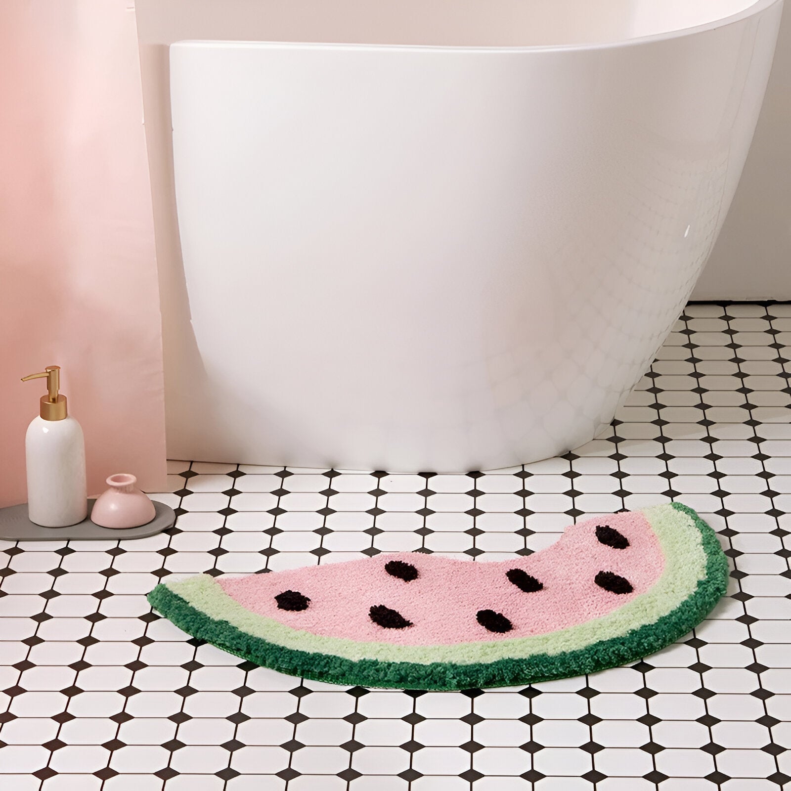 MeloMat - Raffiniertes Design Wassermelonen-Scheibe Badmatte