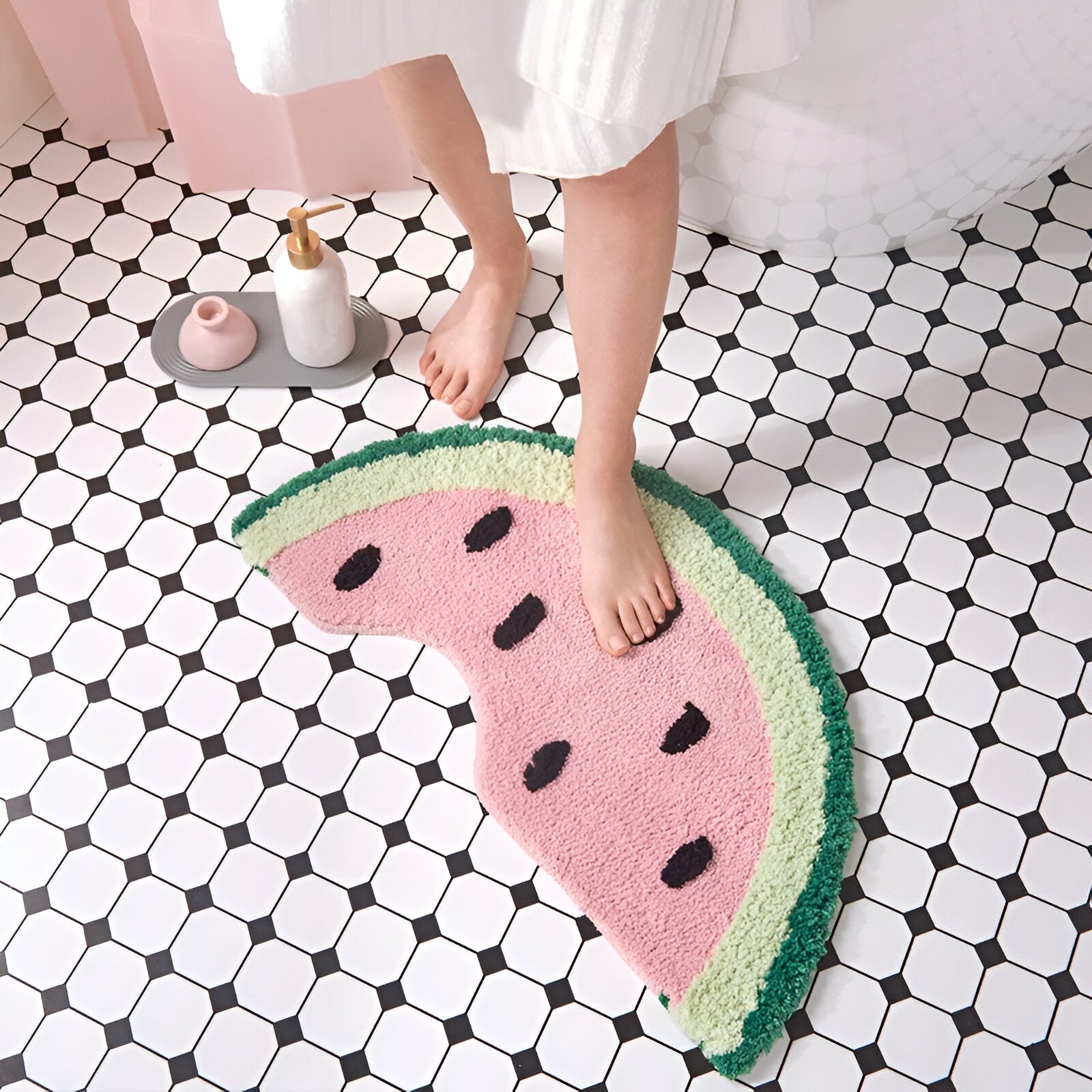 MeloMat - Raffiniertes Design Wassermelonen-Scheibe Badmatte
