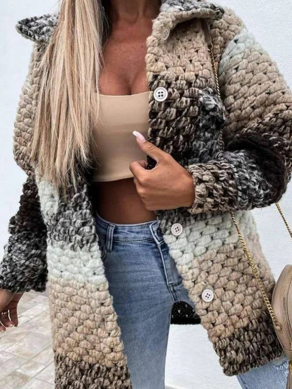 Jasmin - Cardigan mit gehäkelten Details und Taschen