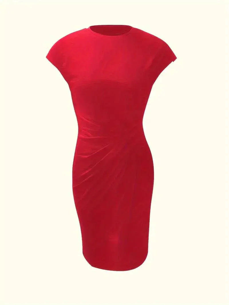 Emilia Kleine Kleid mit Rundhalsausschnitt – Elegante und Zeitlose Passform