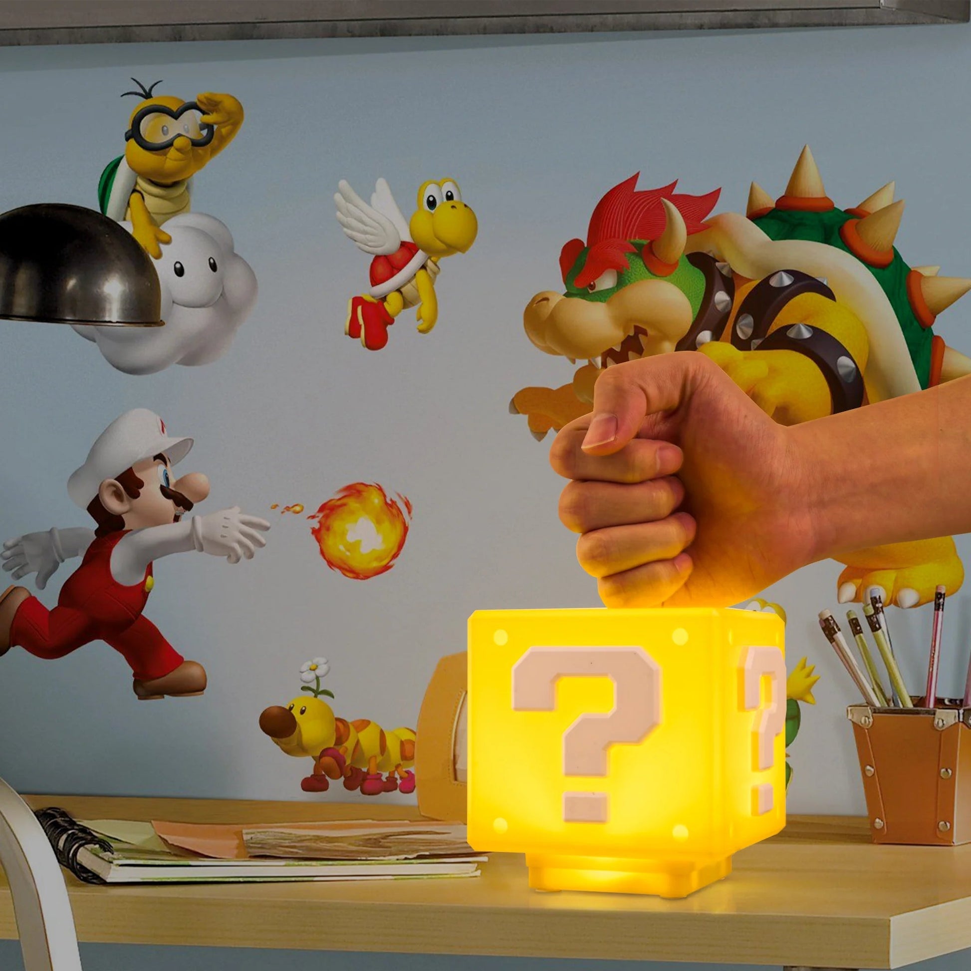 Power-Up Block Nachtlampe - Super Mario-inspirierte Spieldekoration