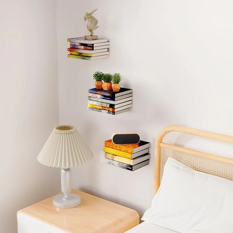 FloatBook – Unsichtbare Schwebende Bücherregale für platzsparende Wandpräsentation