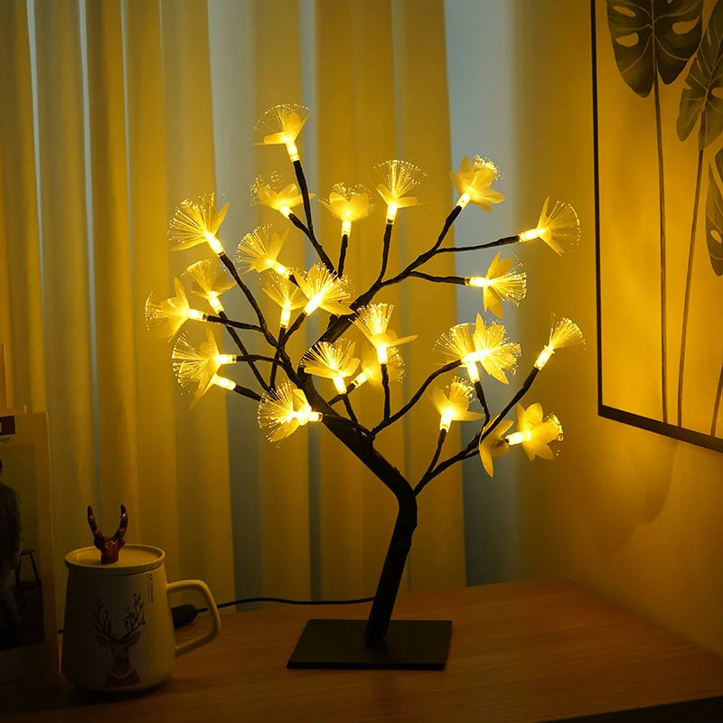 RoseLys Stehlampe mit faseroptischem Rosendesign – Magische Lichtdekoration für das Zuhause