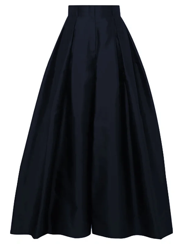 Eva - Elegante hochtaillierte plissierte Hose mit weitem Bein