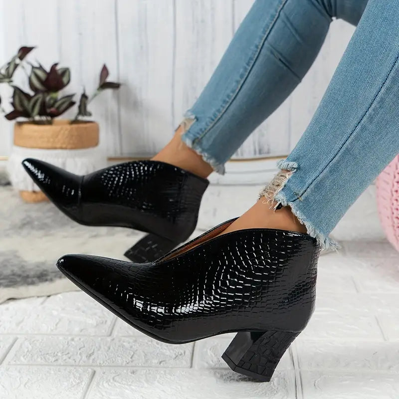 CityBelle Damen Slip-On Stiefel – Elegante Knöchelstiefel für den Alltag