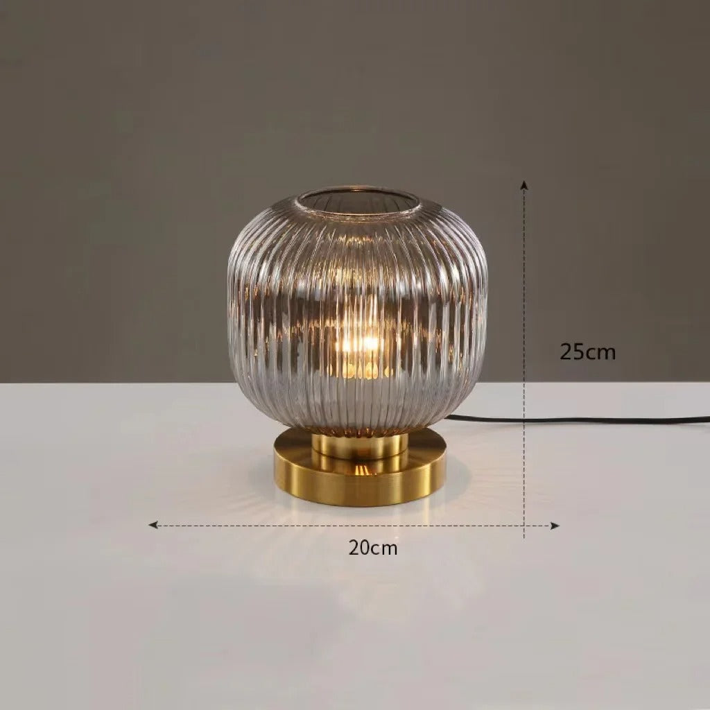 AuraGlow Elegante Tischlampe – Rippendesign mit Stimmungsbeleuchtung