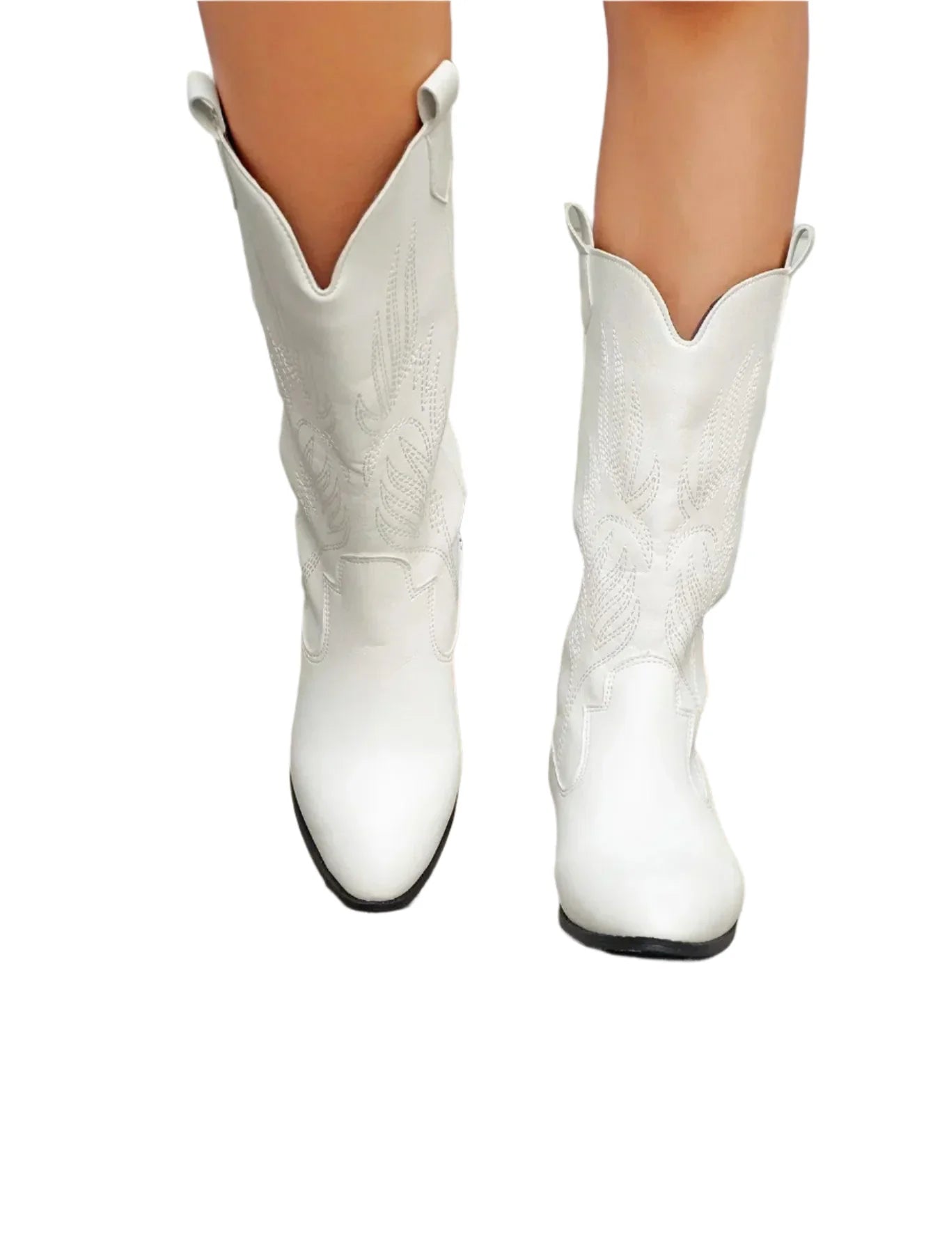 Savannah Slip-On Western-Stiefel für Frauen – Bequemer Cowboy-Stil bis zur Mitte der Wade