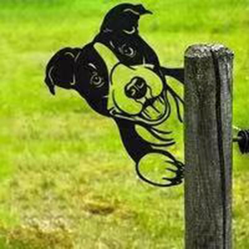WildPost - Metall-Dyresilhuet-Zaunspitzen
