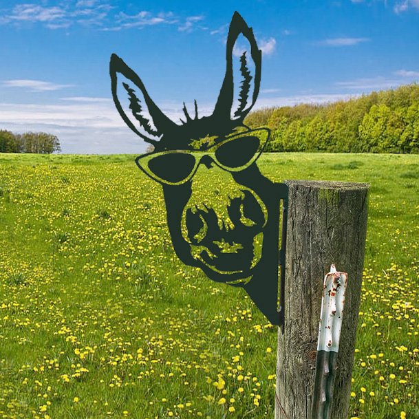 WildPost - Metall-Dyresilhuet-Zaunspitzen