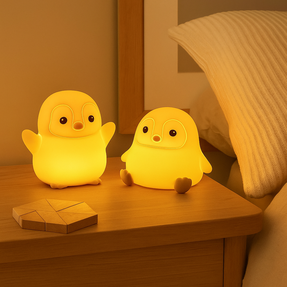 ArcticGlow Pinguin LED-Taschenlampe – Weiches Farbwechsellicht für eine gemütliche Atmosphäre