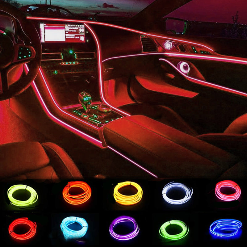 Flexibles RGB LED-Lichterband für Auto-Innenraum mit Musiksensor und Fernbedienung
