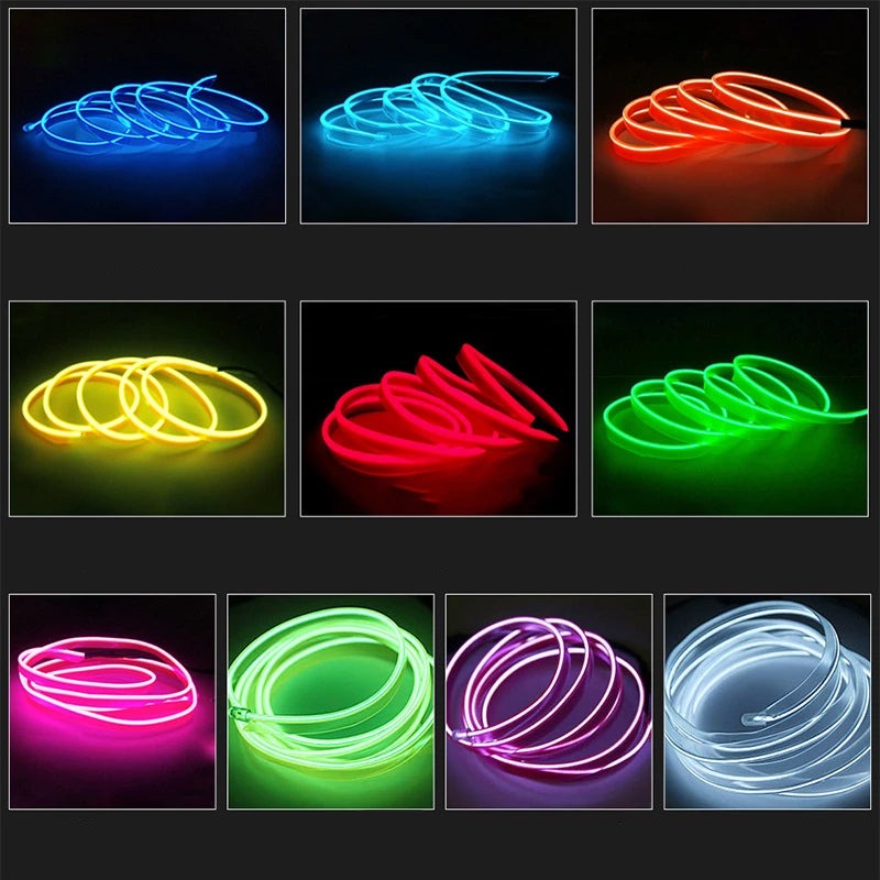 Flexibles RGB LED-Lichterband für Auto-Innenraum mit Musiksensor und Fernbedienung