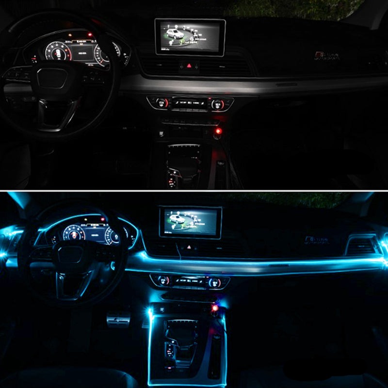 Flexibles RGB LED-Lichterband für Auto-Innenraum mit Musiksensor und Fernbedienung