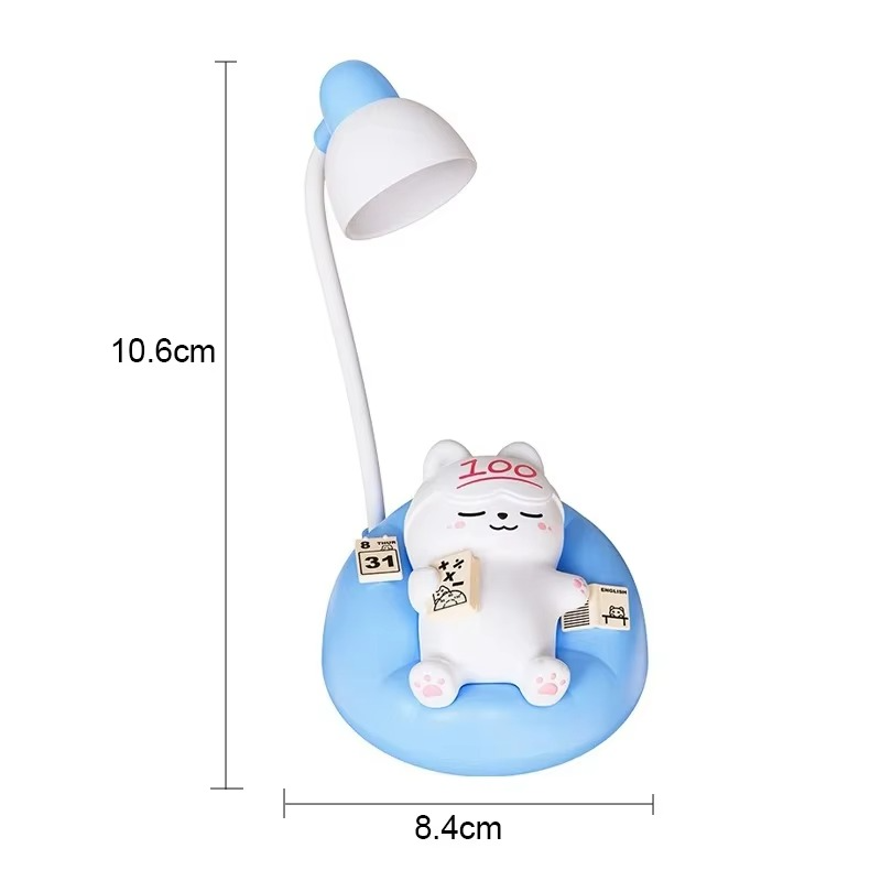 LumaKitty Weiche LED-Katzen-Nachtlampe – USB-wiederaufladbare Bettlampe