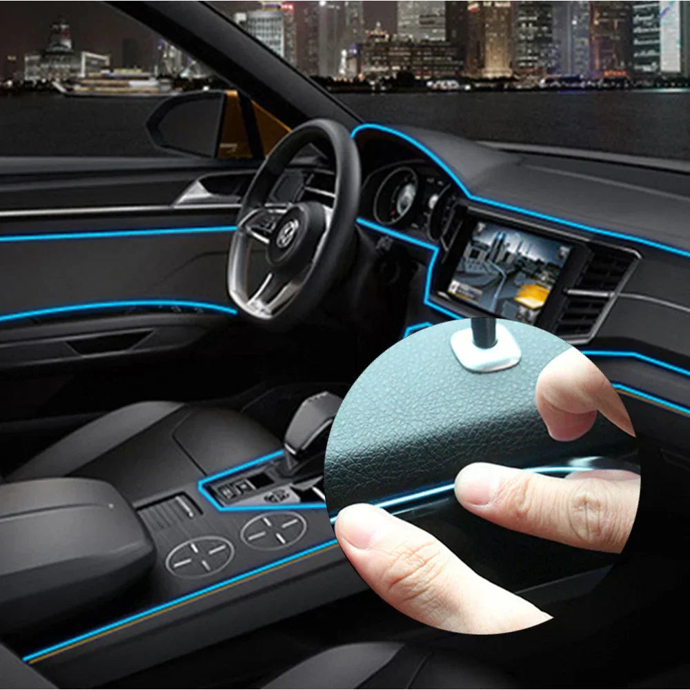 Flexibles RGB LED-Lichterband für Auto-Innenraum mit Musiksensor und Fernbedienung