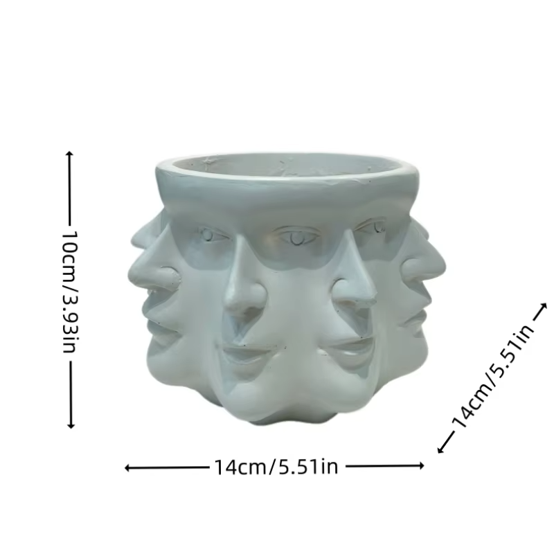 ArtFace 3D Keramische Pflanzenkübel – Modernes Gesicht Design Topf