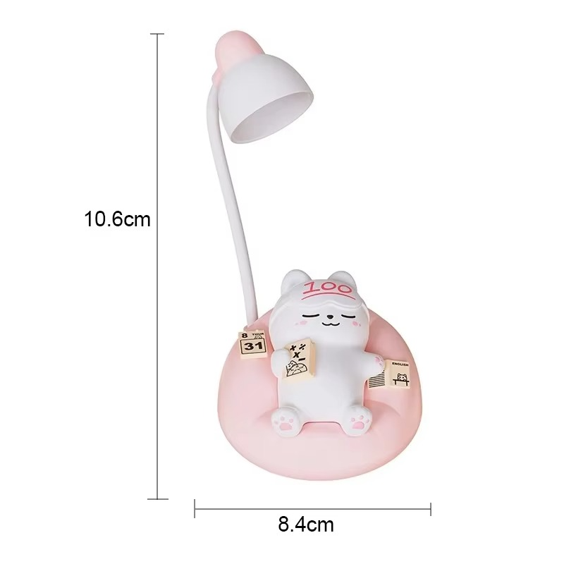 LumaKitty Weiche LED-Katzen-Nachtlampe – USB-wiederaufladbare Bettlampe