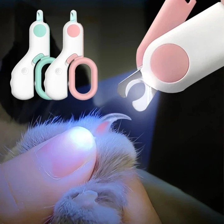 Professioneller Nagelknipser für Haustiere mit LED-Licht