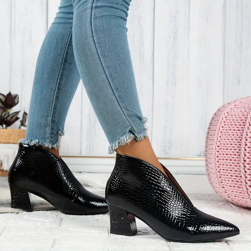 CityBelle Damen Slip-On Stiefel – Elegante Knöchelstiefel für den Alltag