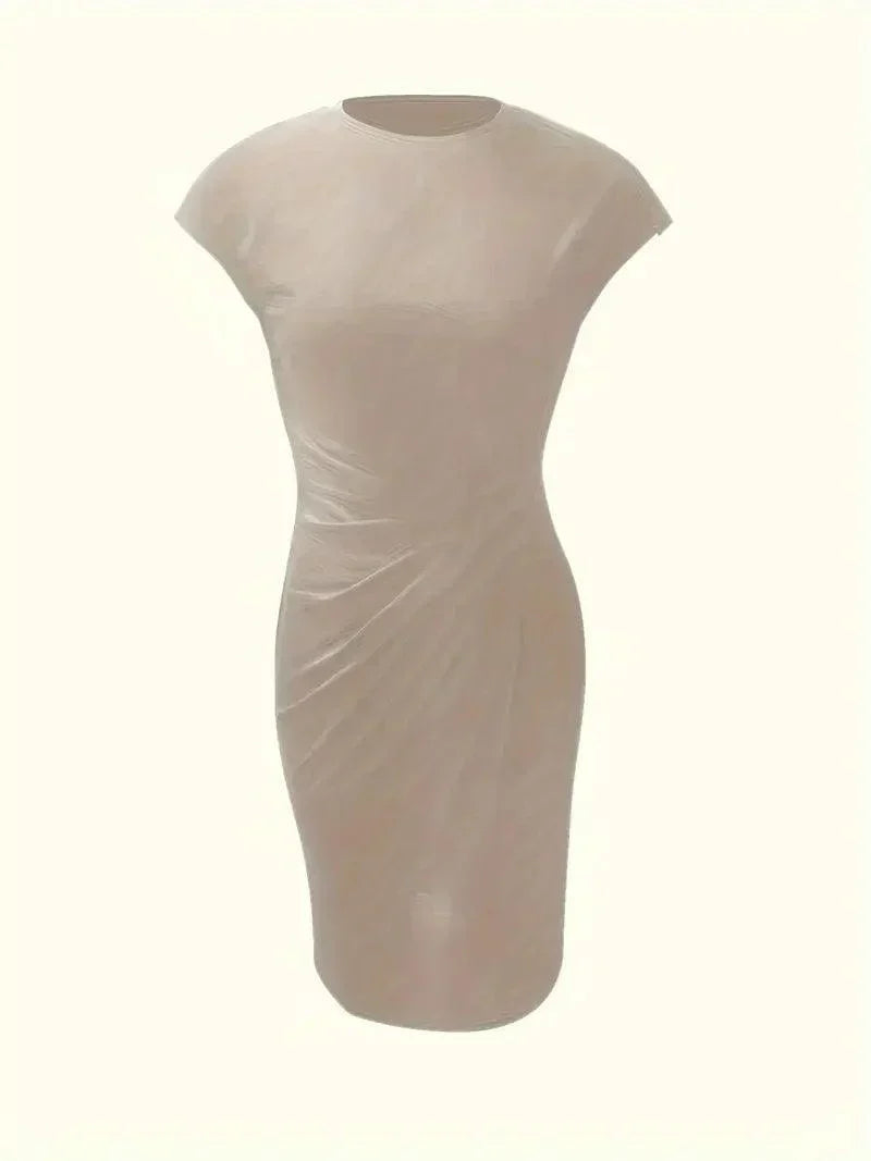 Emilia Kleine Kleid mit Rundhalsausschnitt – Elegante und Zeitlose Passform