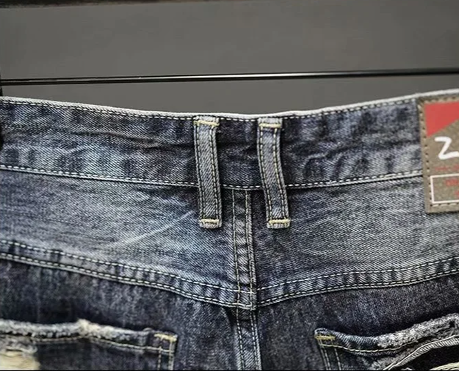 Men's Straight Loose Denim Shorts Mode Streetwear