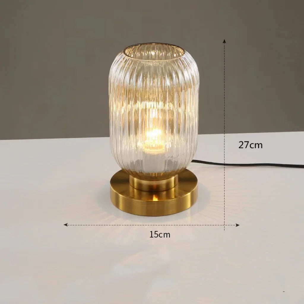 AuraGlow Elegante Tischlampe – Rippendesign mit Stimmungsbeleuchtung