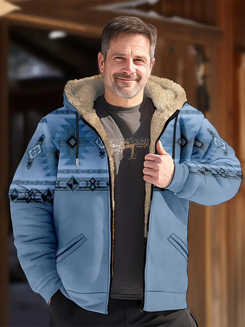 Ancell Fleec gefütterter Zip-Up Hoodie mit Kapuze